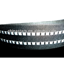 Schwarzes reflektierendes Gurtband für Kleidungsstücke mit verschiedenen Mustern
